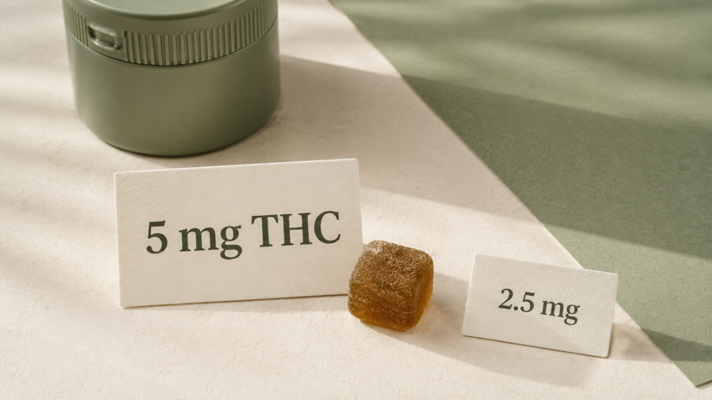 Is 5mg of THC a lot guide with a clearly labeled low-dose edible serving